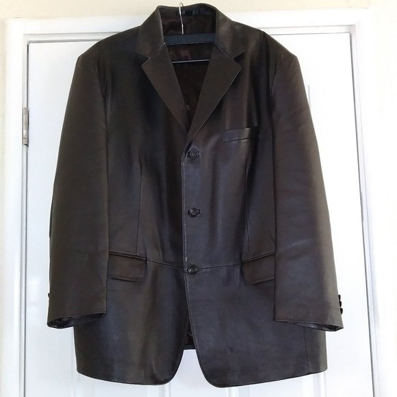 STAFFORD Genuine  Men's Versatile Jacket XL Color Brown 100% Leather - Picture 3 of 16